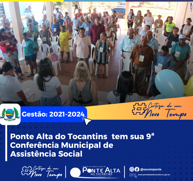 Ponte Alta do Tocantins tem sua 9ª Conferência Municipal de Assistência Social