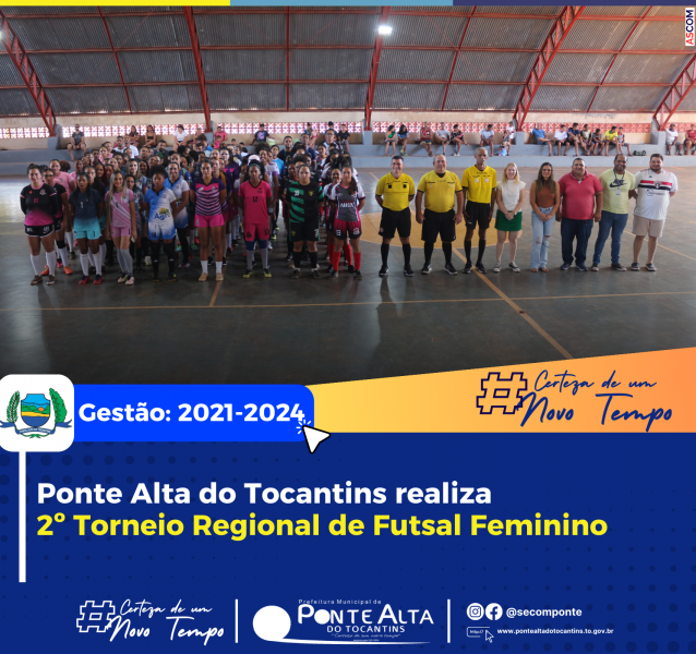 Ponte Alta do Tocantins realiza 2º Torneio Regional de Futsal Feminino