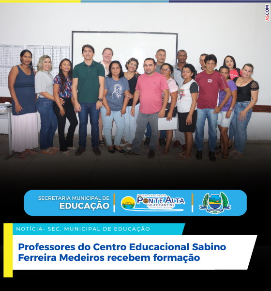 Professores do Centro Educacional Sabino Ferreira Medeiros recebem formação