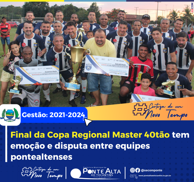 Final da Copa Regional Master 40tão tem emoção e disputa entre equipes pontealtenses