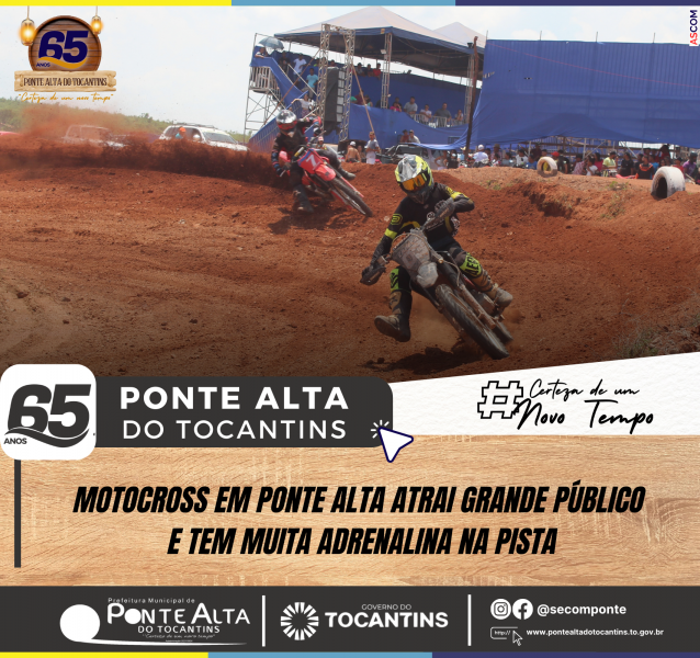Motocross em Ponte Alta atrai grande público e tem muita adrenalina na pista